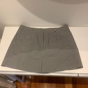 Urban Outfitters black and white plaid skirt